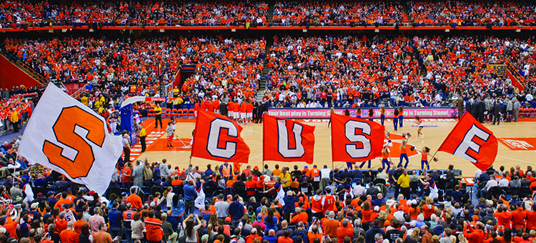 Fans inside the dome celebrating